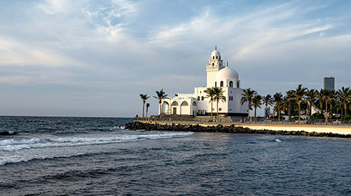 Jeddah Moschee an Küste