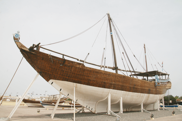 The old trading dhow "Fatih Al Khair" on the Sur Lagoon